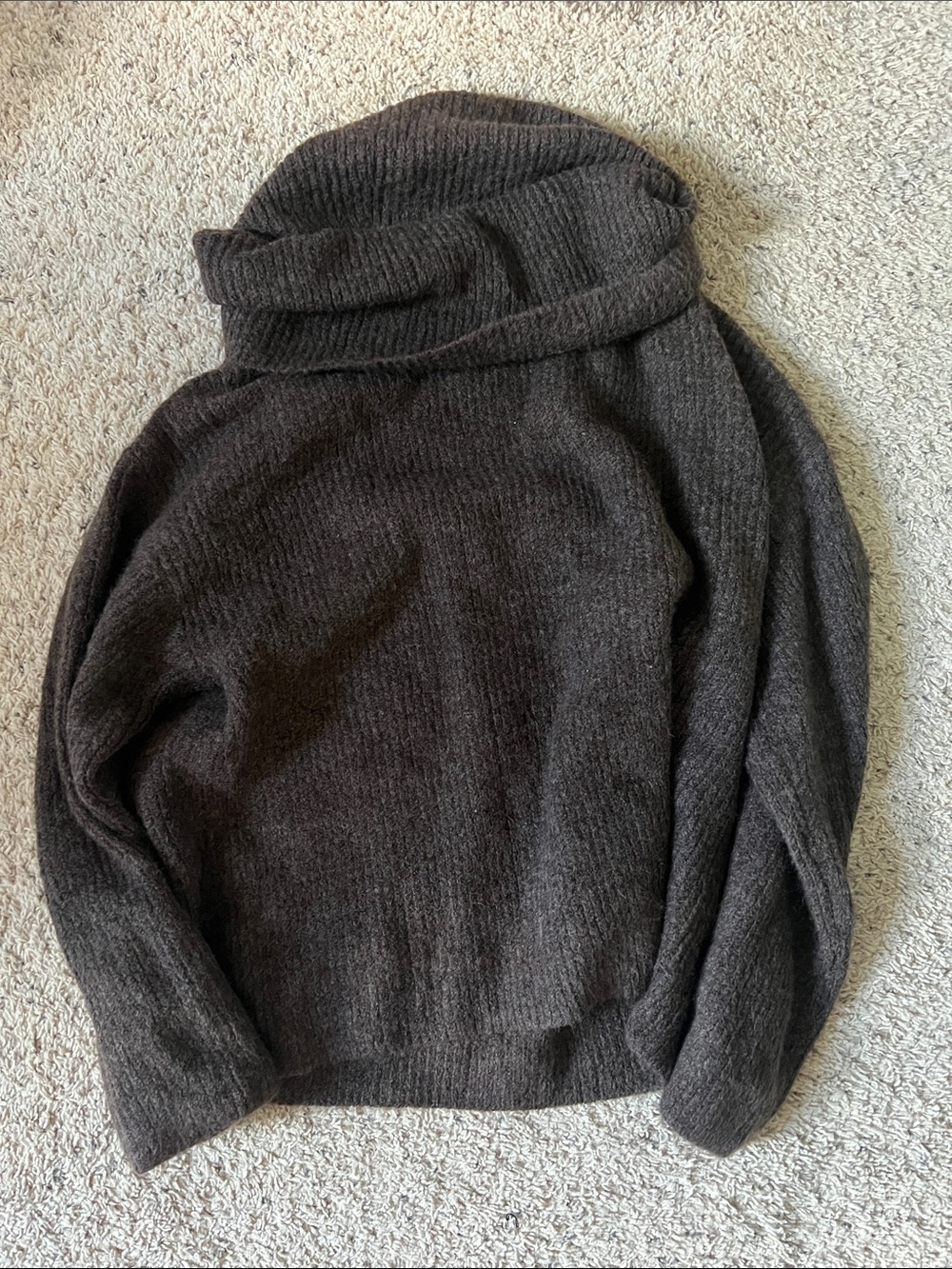 Brown off- shoulder Sweater